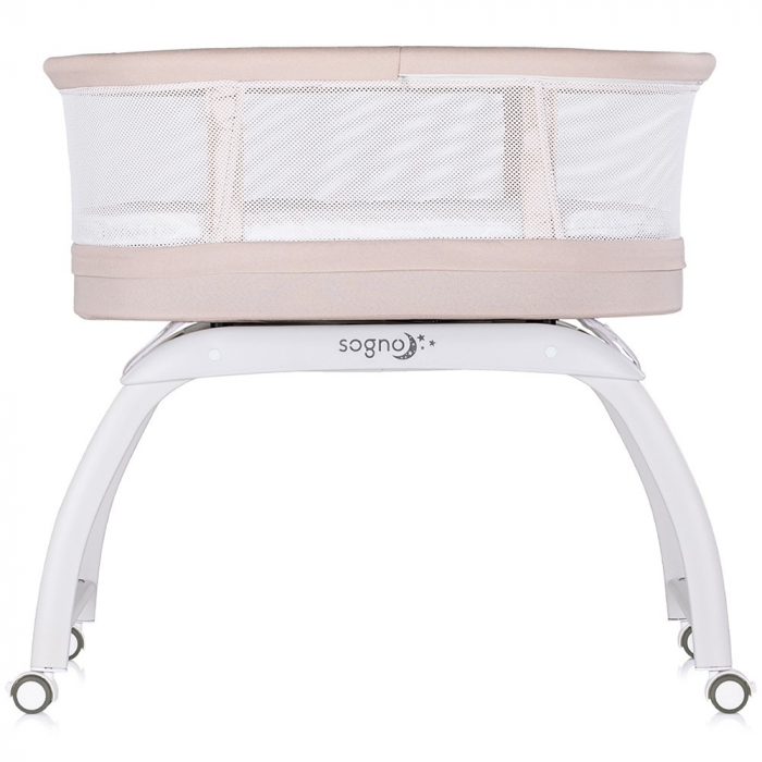 Patut cu leganare si cantar integrat Chipolino Sogno 2 in 1 macadamia [4]