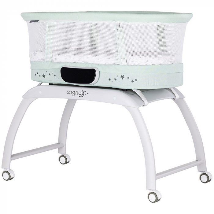 Patut cu leganare si cantar integrat Chipolino Sogno 2 in 1 pastel green [1]