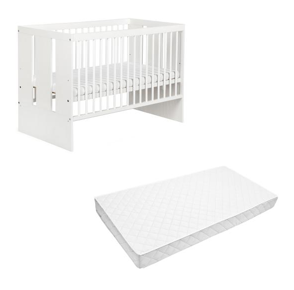 Patut KLUPS Paula Alb + Saltea 10 MyKids Confort II [1]