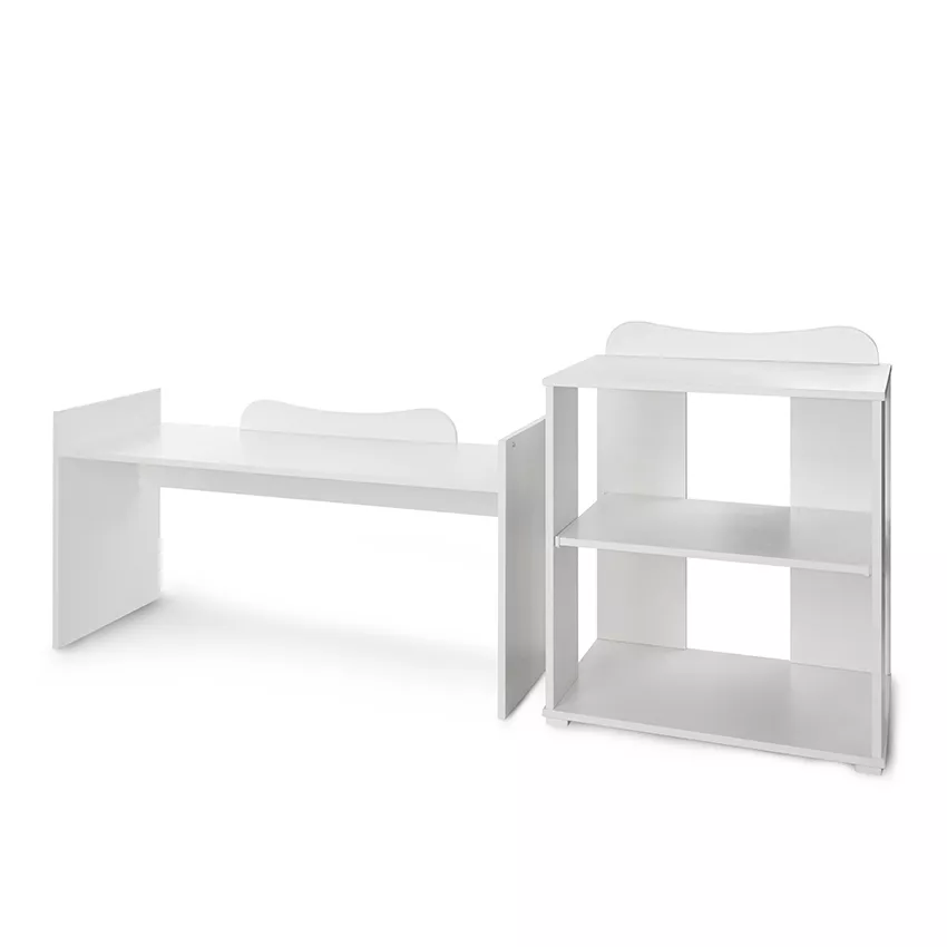 Patut modular multifunctional, 5 confirgurari diferite, 190 x 72 cm, Multi, White [15]