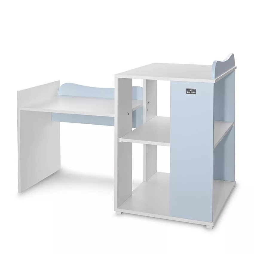 Patut modular multifunctional, 5 confirgurari diferite, 190 x 72 cm, Multi, White Baby Blue [9]