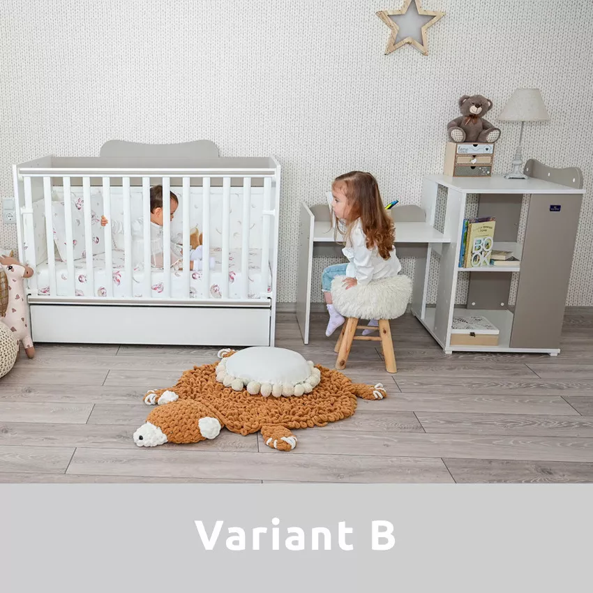 Patut modular multifunctional, 5 confirgurari diferite, 190 x 72 cm, Multi, White Baby Blue [16]