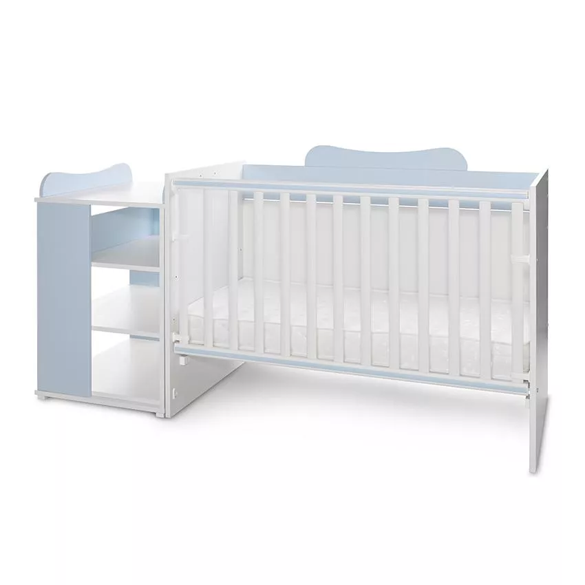 Patut modular multifunctional, 5 confirgurari diferite, 190 x 72 cm, Multi, White Baby Blue [5]