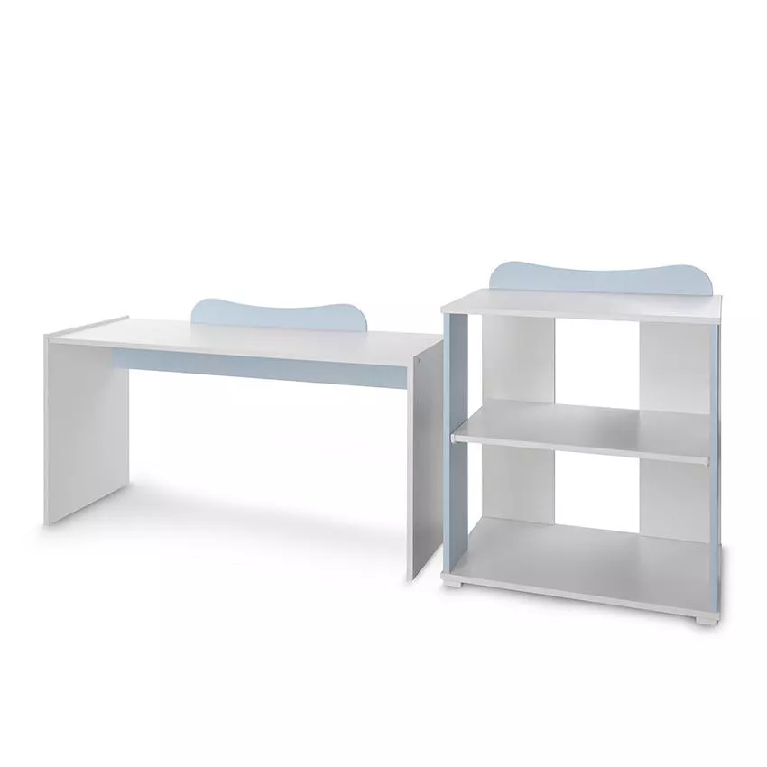 Patut modular multifunctional, 5 confirgurari diferite, 190 x 72 cm, Multi, White Baby Blue [12]
