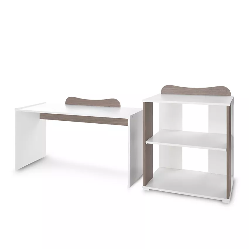 Patut modular multifunctional, 5 confirgurari diferite, 190 x 72 cm, Multi, White & Coffee [14]