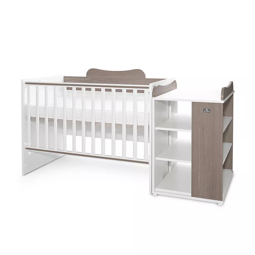 Patut modular multifunctional, 5 confirgurari diferite, 190 x 72 cm, Multi, White & Coffee [3]