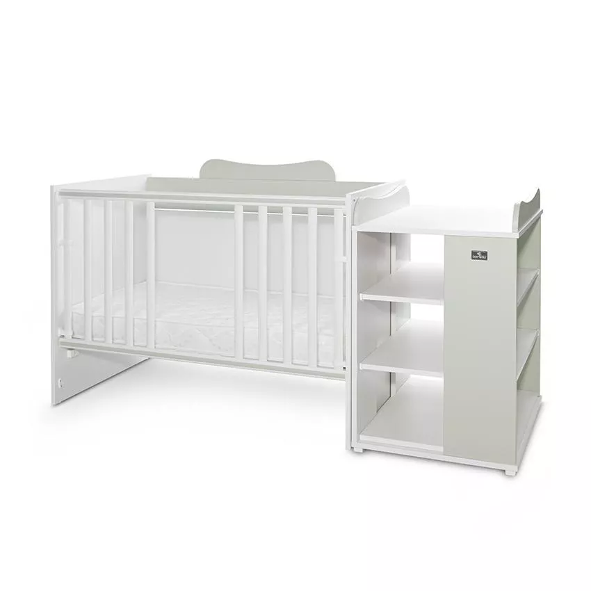 Patut modular multifunctional, 5 confirgurari diferite, 190 x 72 cm, Multi, White Milky Green [5]