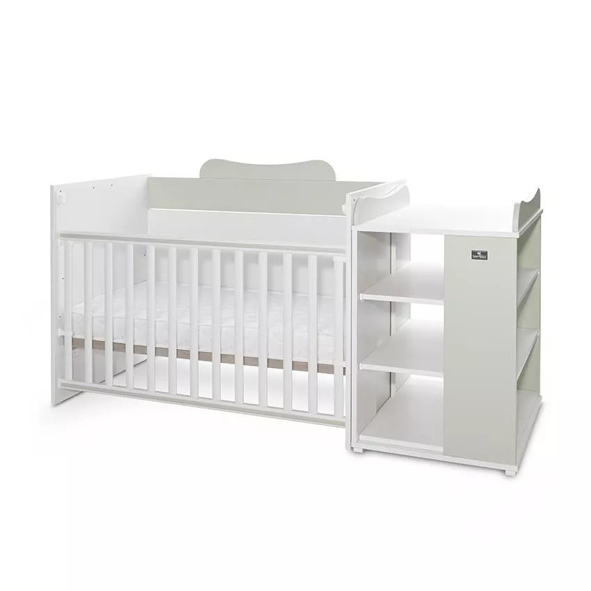 Patut modular multifunctional, 5 confirgurari diferite, 190 x 72 cm, Multi, White Milky Green [4]