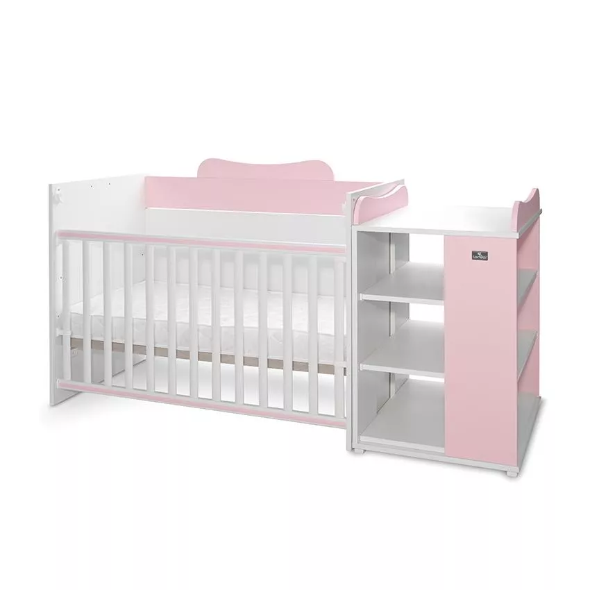 Patut modular multifunctional, 5 confirgurari diferite, 190 x 72 cm, Multi, White Orchid Pink [4]