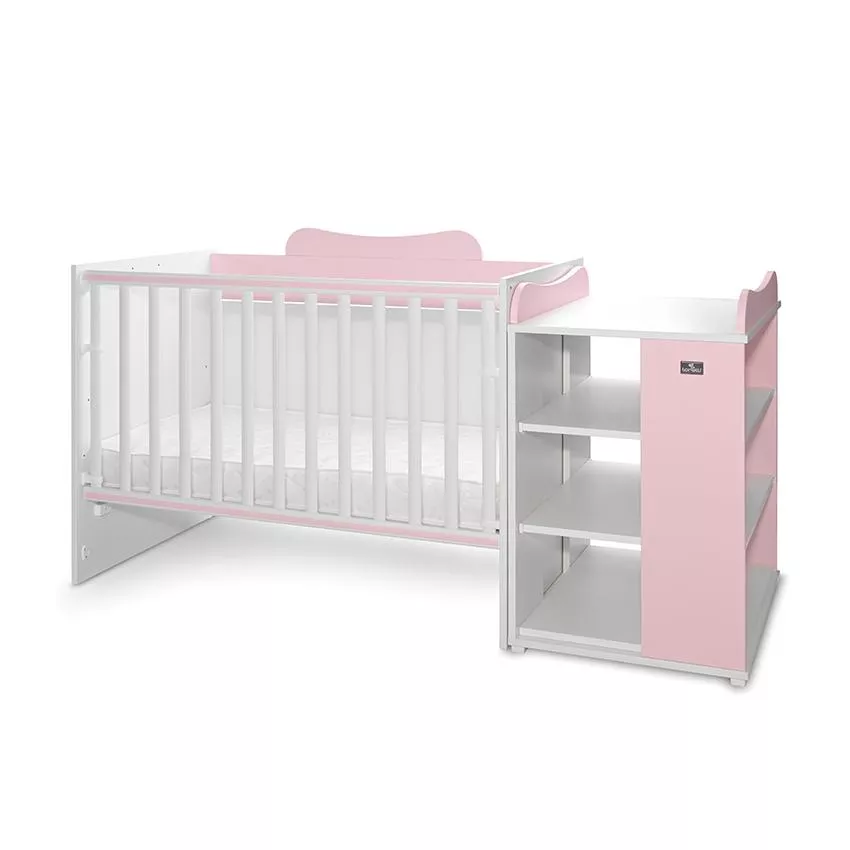 Patut modular multifunctional, 5 confirgurari diferite, 190 x 72 cm, Multi, White Orchid Pink [2]