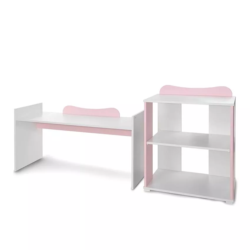 Patut modular multifunctional, 5 confirgurari diferite, 190 x 72 cm, Multi, White Orchid Pink [15]