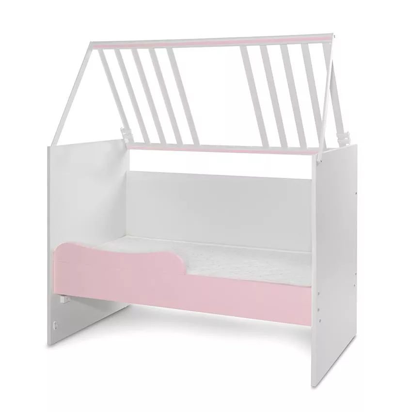 Patut modular multifunctional, 5 confirgurari diferite, 190 x 72 cm, Multi, White Orchid Pink [10]
