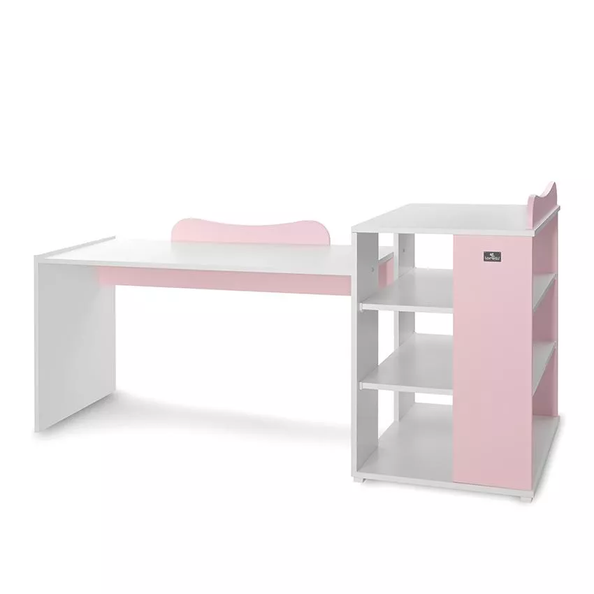 Patut modular multifunctional, 5 confirgurari diferite, 190 x 72 cm, Multi, White Orchid Pink [13]