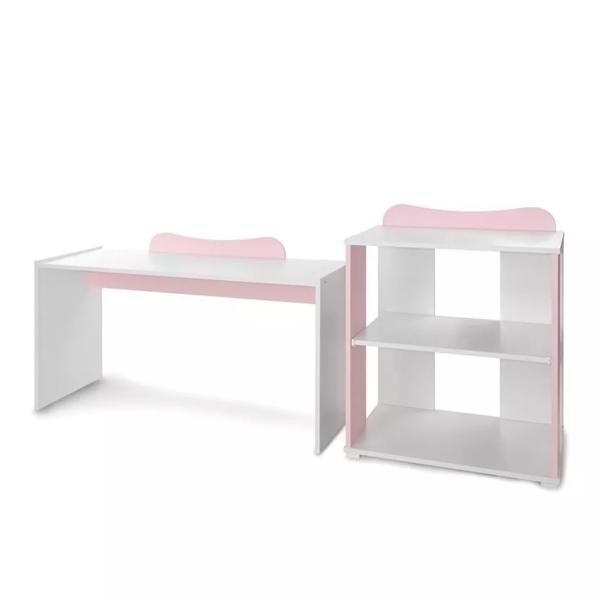 Patut modular multifunctional, 5 confirgurari diferite, 190 x 72 cm, Multi, White Orchid Pink [14]