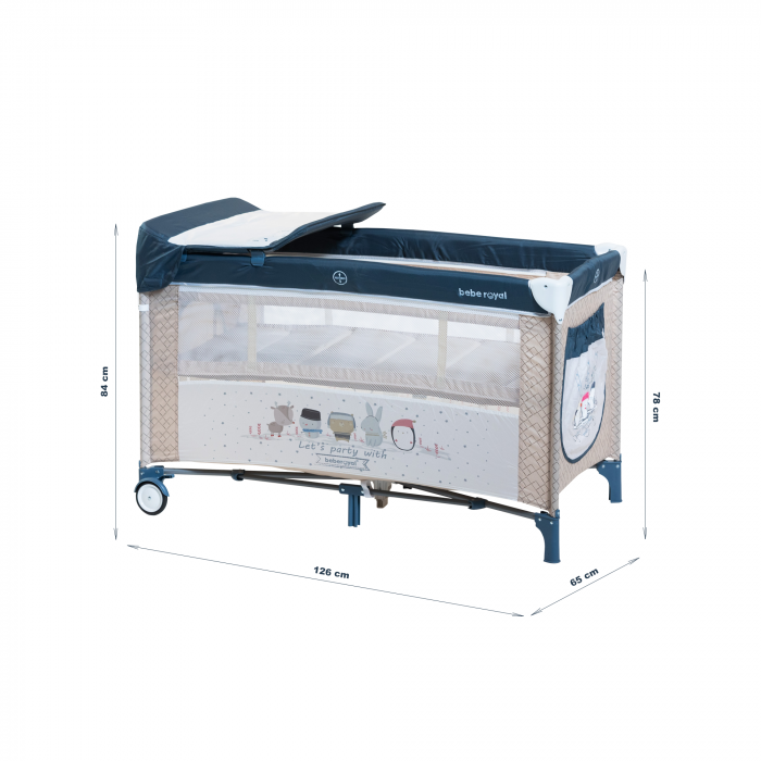 PATUT PLIABIL BEBE ROYAL LITTLE FRIEND ALBASTRU [2]