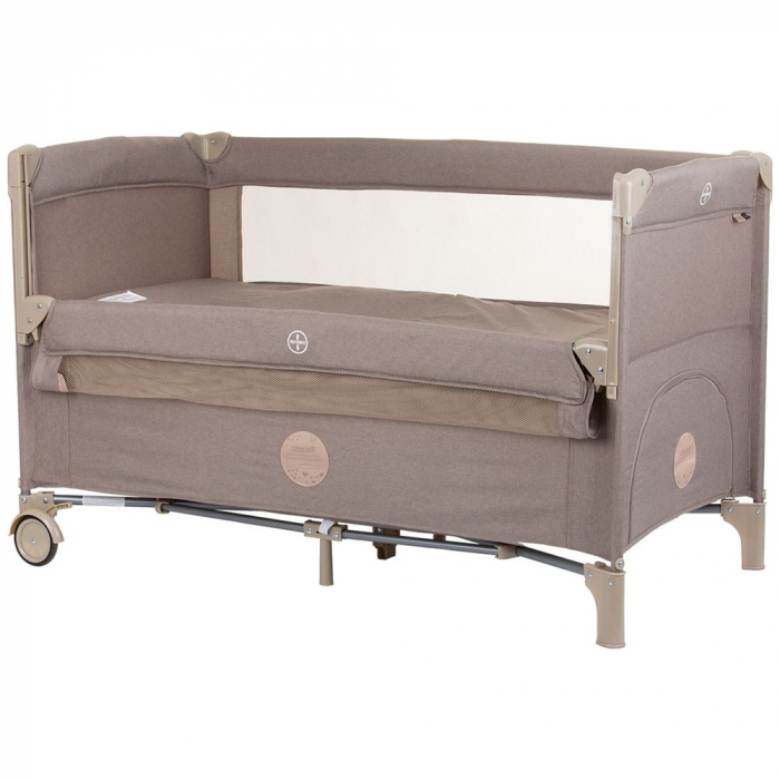 Patut pliabil Chipolino Relax macadamia linen cu laterala culisanta [2]