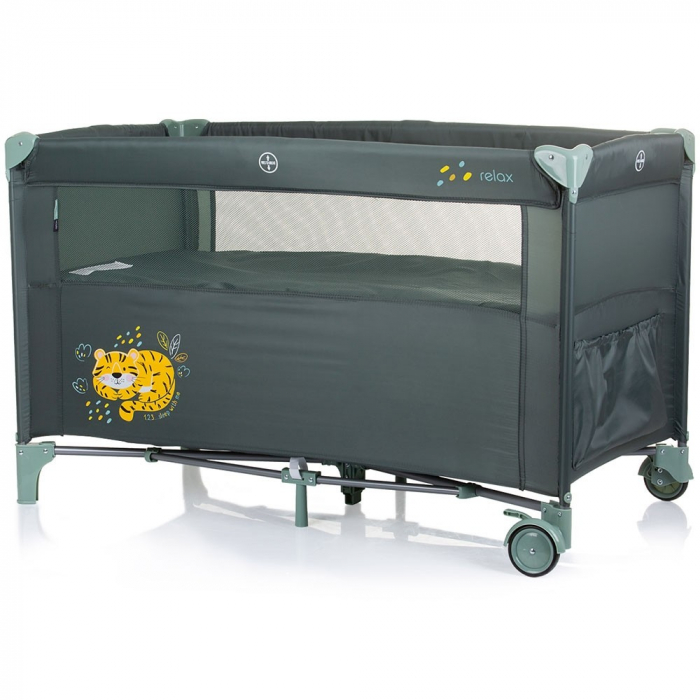 Patut pliabil Chipolino Relax pastel green cu laterala culisanta [3]