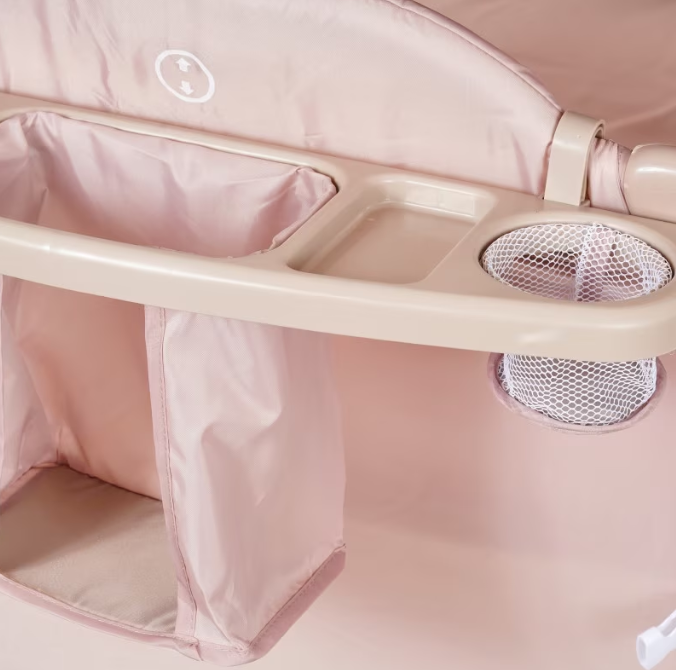 Patut pliabil, cu doua niveluri, laterala culisanta, Atestat SGS Elvetia, bej [8]