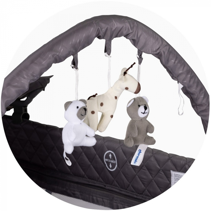 Patut pliabil cu saltea de infasat Chipolino Luna cloud [3]