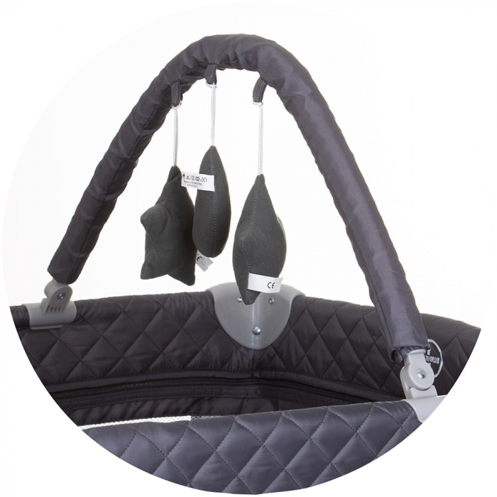 Patut pliabil cu saltea de infasat Chipolino Luna granite [4]