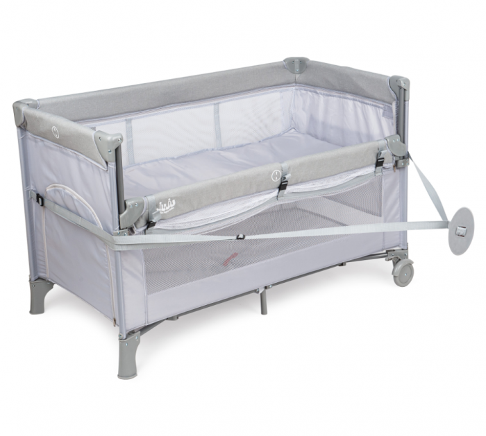Patut pliant 2 nivele Juju DreamyCloud, Grey [6]