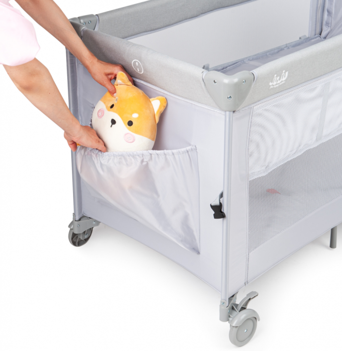 Patut pliant 2 nivele Juju DreamyCloud, Grey [10]