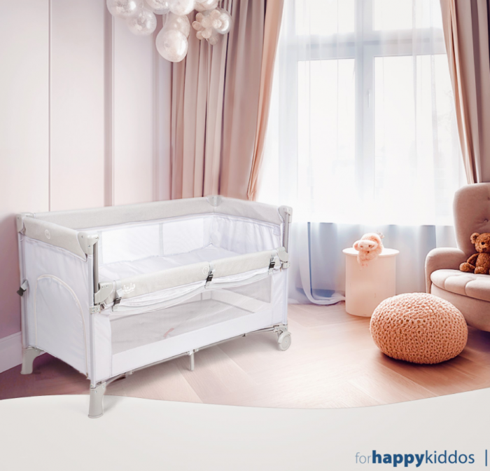 Patut pliant 2 nivele Juju DreamyCloud, Grey [3]