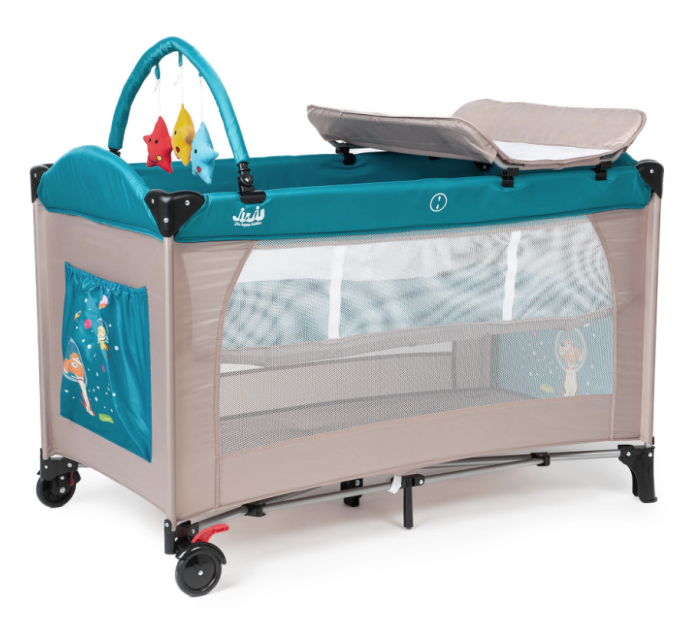 Patut pliant 2 niveluri Juju Sleepy Baby, Space Doggy [2]