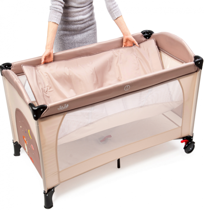 Patut pliant 2 niveluri Juju Sleepy Baby, Sweet Dreams [3]