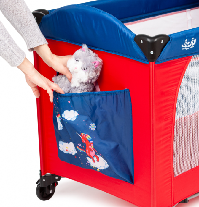 Patut pliant 2 niveluri Juju Sleepy Baby, Unicorn [7]