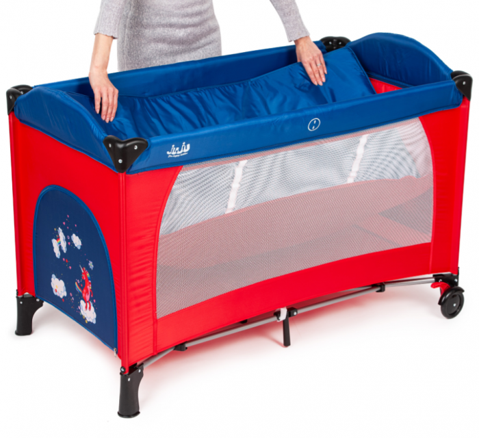 Patut pliant 2 niveluri Juju Sleepy Baby, Unicorn [4]