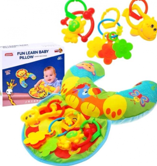 Pernă burtică cu activități - model girafă [2]