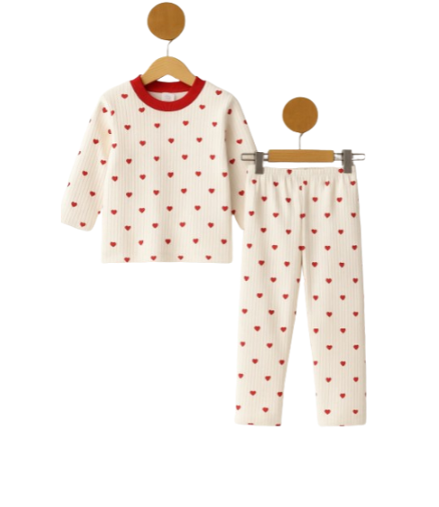 Pijama, pentru copii, model Inimioare [1]