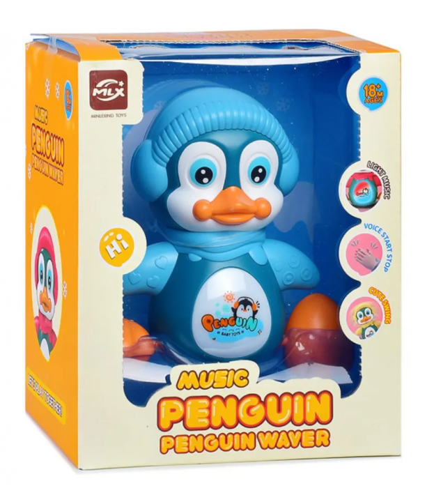 Pinguin muzical care raspunde la sunete [5]