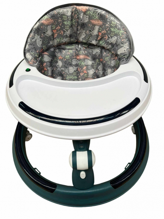 Premergator 3 in 1, Baza rotunda antirasturnare, reglabil pe inaltime, cu cordon luminos muzical, Roti silicon [5]