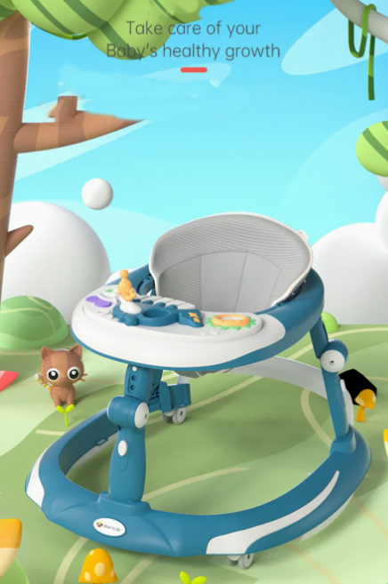 Premergator 3 in 1, Baza rotunda antirasturnare, cu functie de balansare, reglabil pe inaltime, roti silicon, cu lumini si muzica, sarcina maxima 20 kg [3]