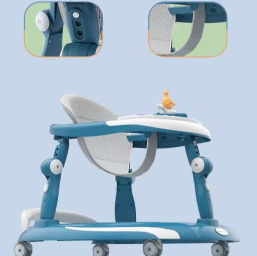 Premergator 3 in 1, Baza rotunda antirasturnare, cu functie de balansare, reglabil pe inaltime, roti silicon, cu lumini si muzica, sarcina maxima 20 kg [8]