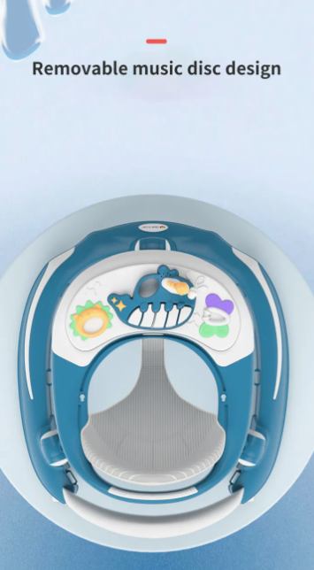 Premergator 3 in 1, Baza rotunda antirasturnare, cu functie de balansare, reglabil pe inaltime, roti silicon, cu lumini si muzica, sarcina maxima 20 kg [4]