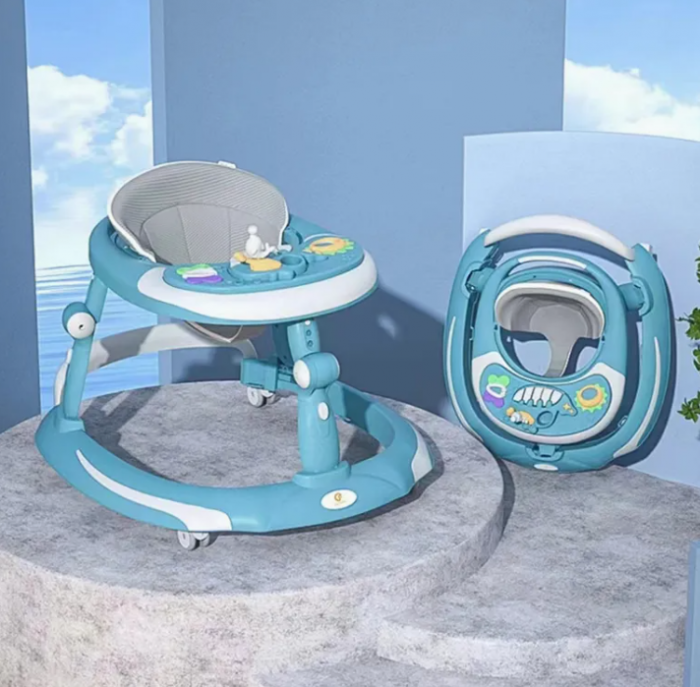 Premergator 3 in 1, Baza rotunda antirasturnare, cu functie de balansare, reglabil pe inaltime, roti silicon, cu lumini si muzica, sarcina maxima 20 kg [1]