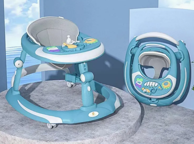 Premergator 3 in 1, Baza rotunda antirasturnare, cu functie de balansare, reglabil pe inaltime, roti silicon, cu lumini si muzica, sarcina maxima 20 kg [10]