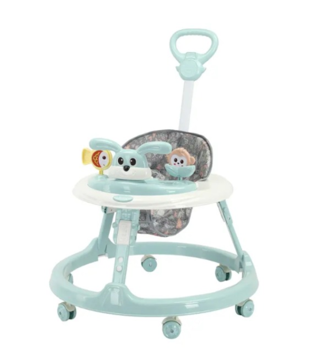 Premergator, Bubu-Still®, 3 in 1, roti din silicon, muzical, cu control parental, +6 luni, Iepuras Coconas,  Albastru [1]