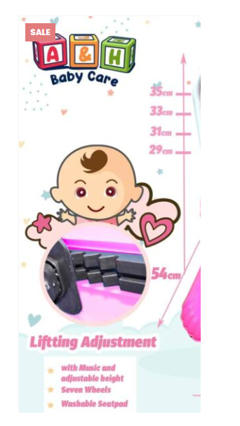 Premergator,  reglabil, cu bara de jucarii si tablou muzical si luminos [2]