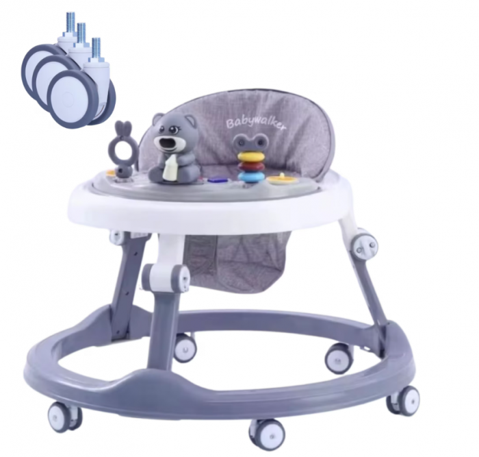 Premergator, cu roti de silicon, reglabil pe inaltime, Bubu-Still, model ursulet pofticios [2]