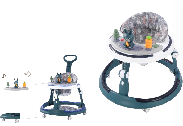 Premergator, functie si de antemergator, 3 in 1, roti silicon, multidirectional, ajustabil pe inaltime, muzical si cordon cu lumini, cu control parental [3]