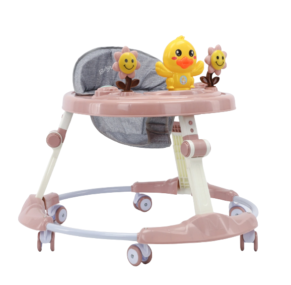 Premergator, reglabil, baza rotunda stabila, 2 in 1, roti pline din silicon, Bubu-Still, Roz Hello Kitty [2]