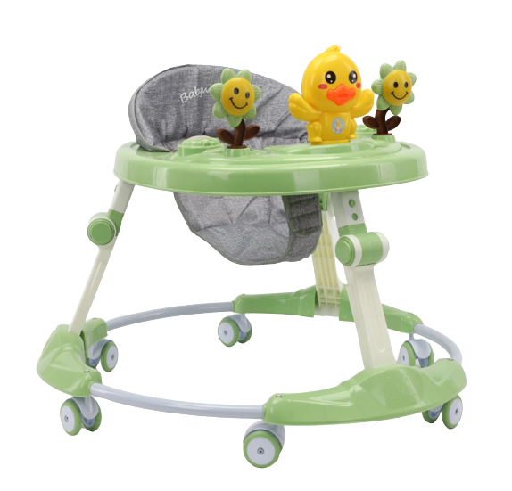 Premergator, reglabil, baza rotunda stabila, 2 in 1, roti pline din silicon, Bubu-Still, Verde Tiffany [2]