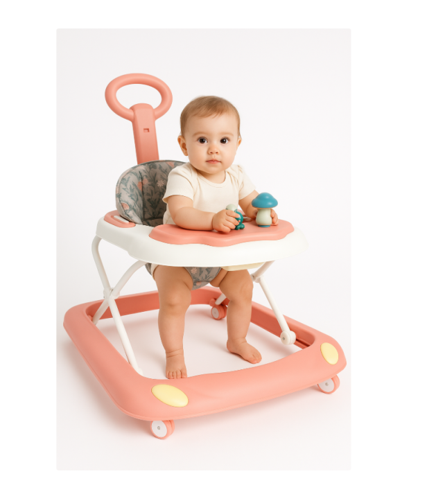 Premergator, Roti din silicon, muzical, cu control parental, +6 luni, Iepuras plusat, Roz [2]