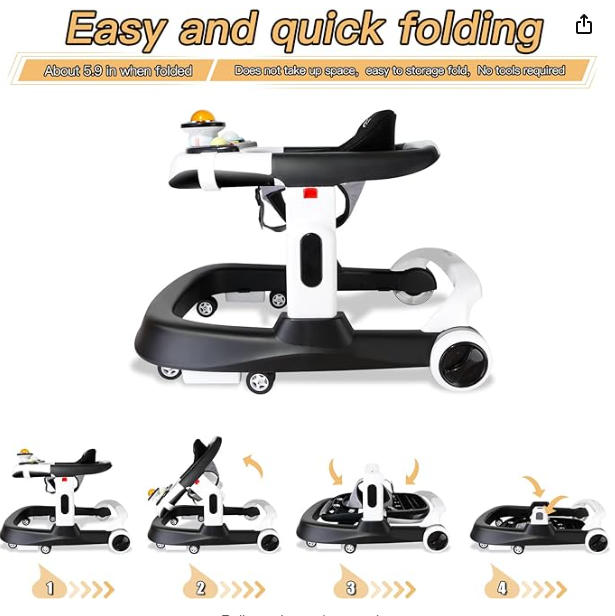 Premergator si Antemergator, 3 in 1,functie si de scaun de masa, reglabil pe inaltime, cu roti de silicon,muzical [12]