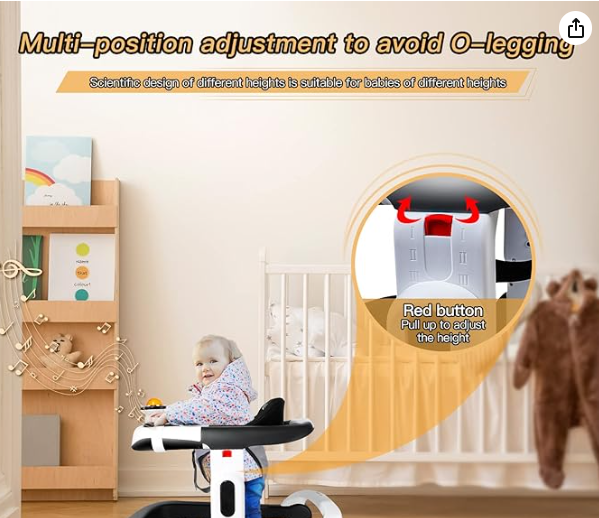 Premergator si Antemergator, 3 in 1,functie si de scaun de masa, reglabil pe inaltime, cu roti de silicon,muzical [10]