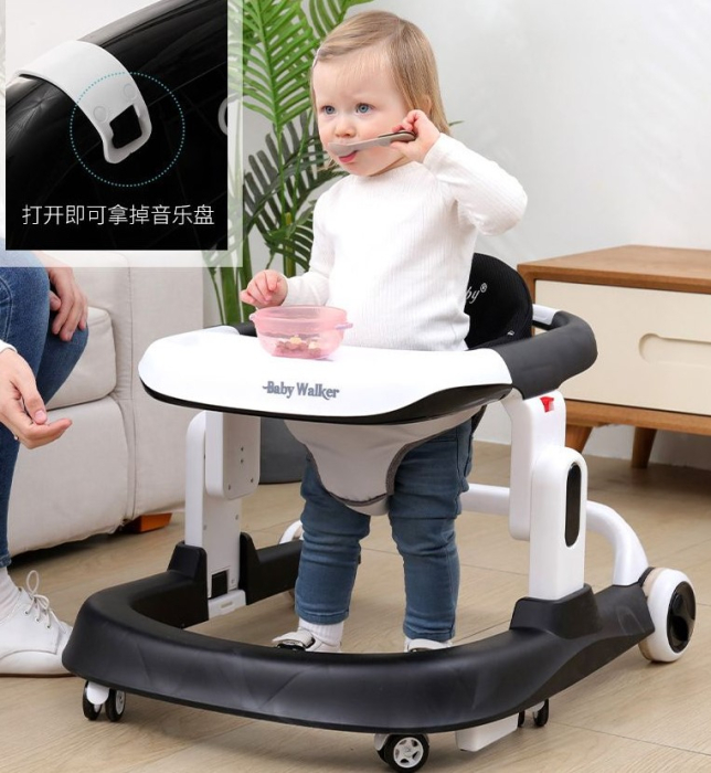 Premergator si Antemergator, 3 in 1,functie si de scaun de masa, reglabil pe inaltime, cu roti de silicon,muzical [4]